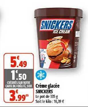 Crème Glacée Snickers