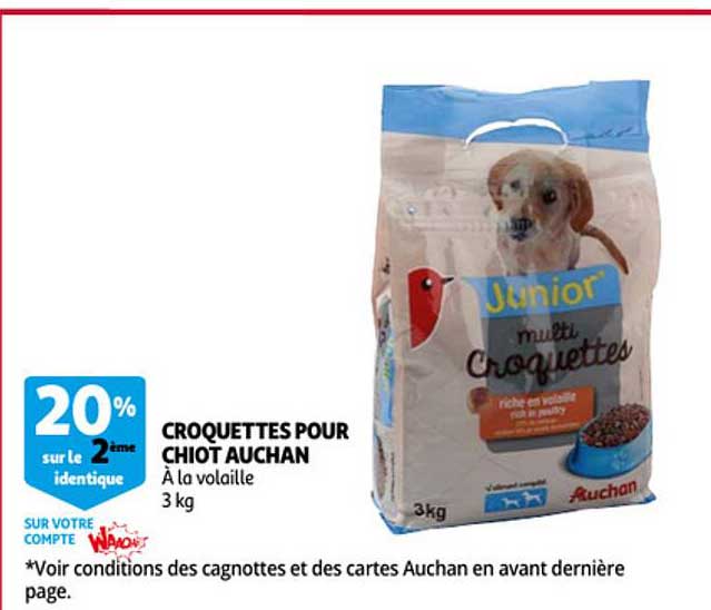 croquettes pour chiot auchan