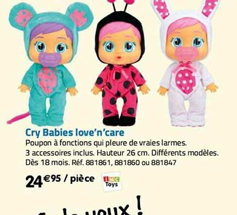 cry babies love'n'care imc toys