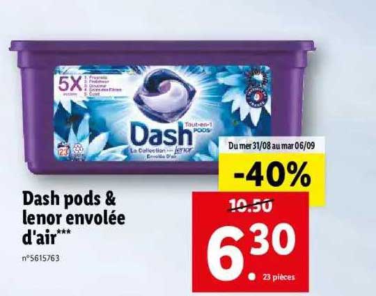 Dash Pods & Lenor Envolée D'air