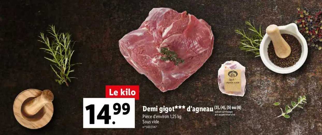 demi gigot d'agneau