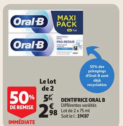 dentifrice oral b