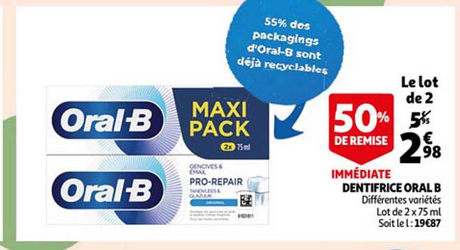 dentifrice oral b