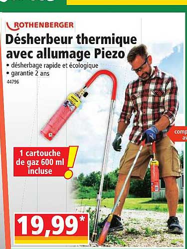 désherbeur thermique avec allumage piezo rothenberger