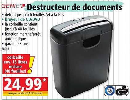 Destructeur De Documents Genie