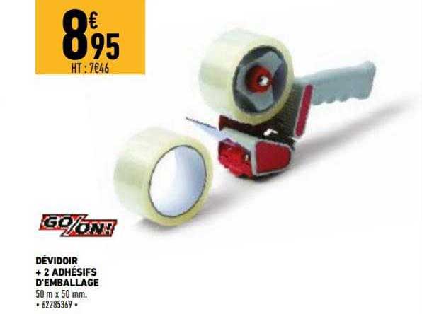 dévidoir + 2 adhésifs d'emballage go-on!
