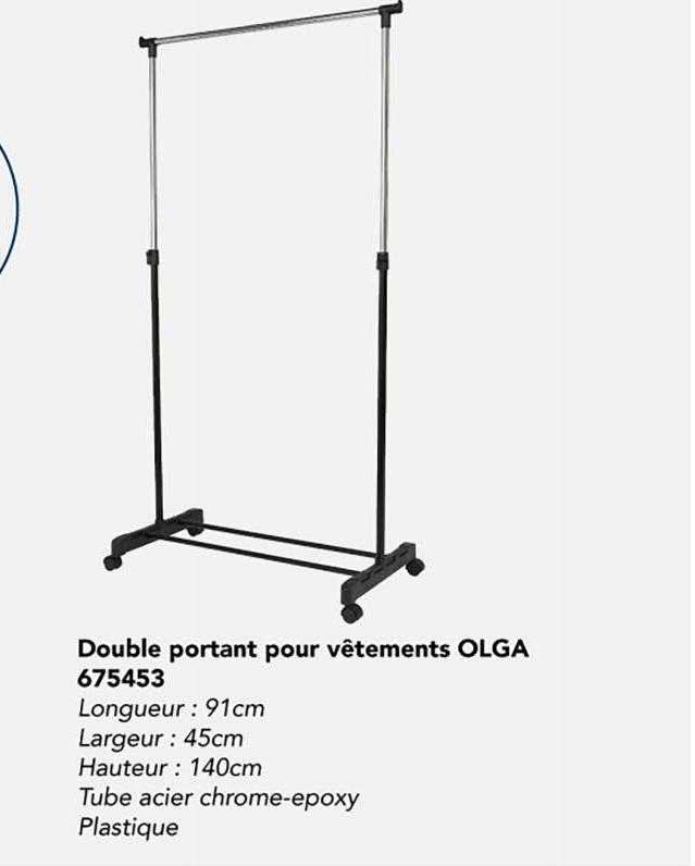 double portant pour vêtements olga