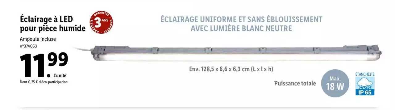 éclairage à Led Pour Pièce Humide
