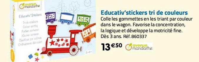 Educativ'stickers Tri De Couleurs Avenuel Mandarine