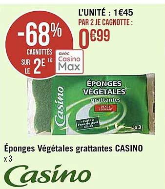 éponges Végétales Grattantes Casino