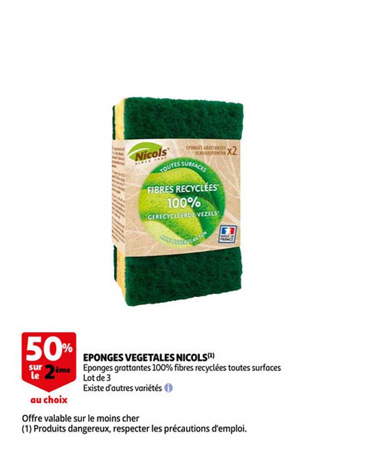 éponges végétales nicols