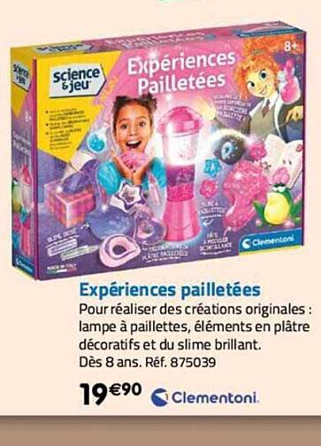 expériences pailletées clementoni