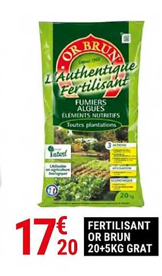 fertilisant or brun 20+5kg grat