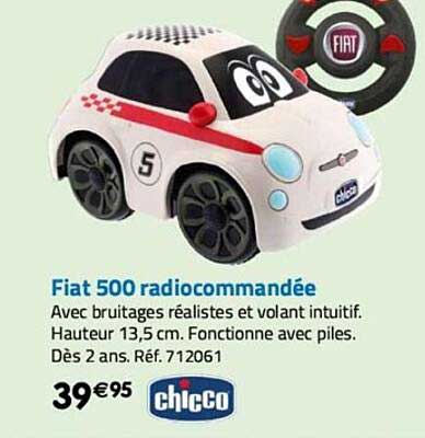 fiat 500 radiocommandée chicco