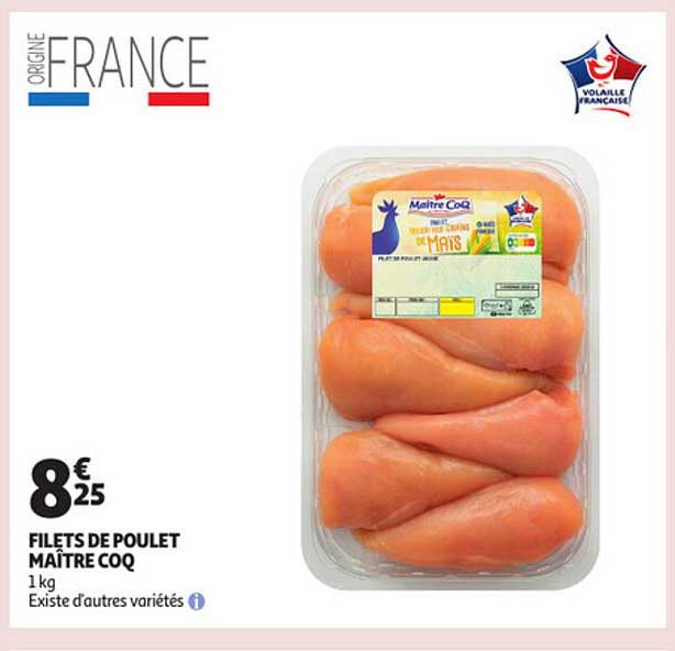 filets de poulet maître coq