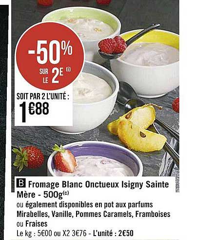 fromage blanc onctueux isigny sainte mère - 500g