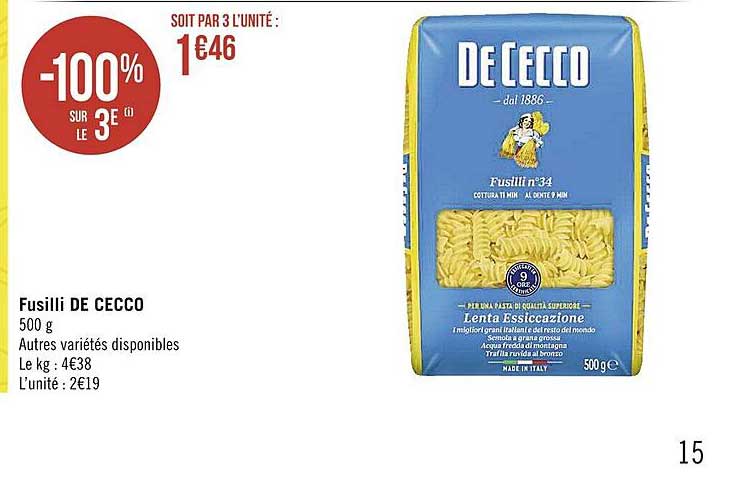 fusilli de cecco