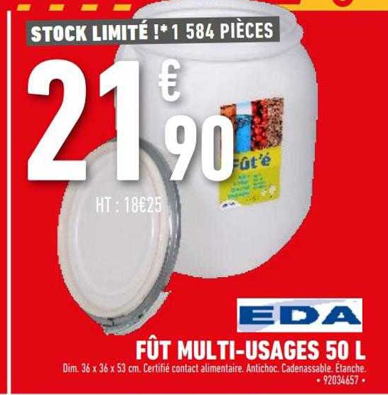 fût multi-usages 50 l eda