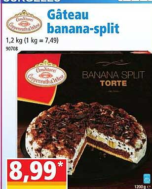 Gâteau Banana-split