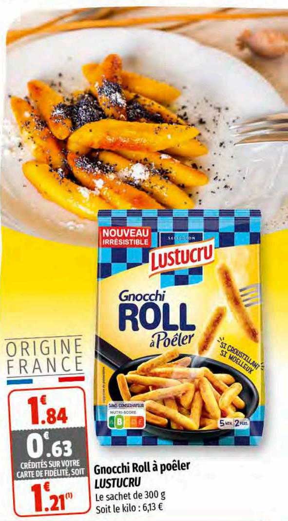 gnocchi roll à poêler lustucru