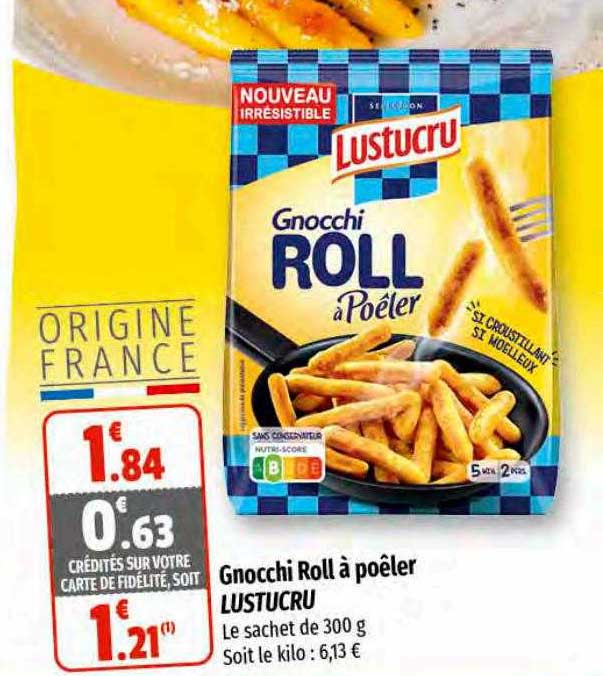 gnocchi roll à poêler lustucru