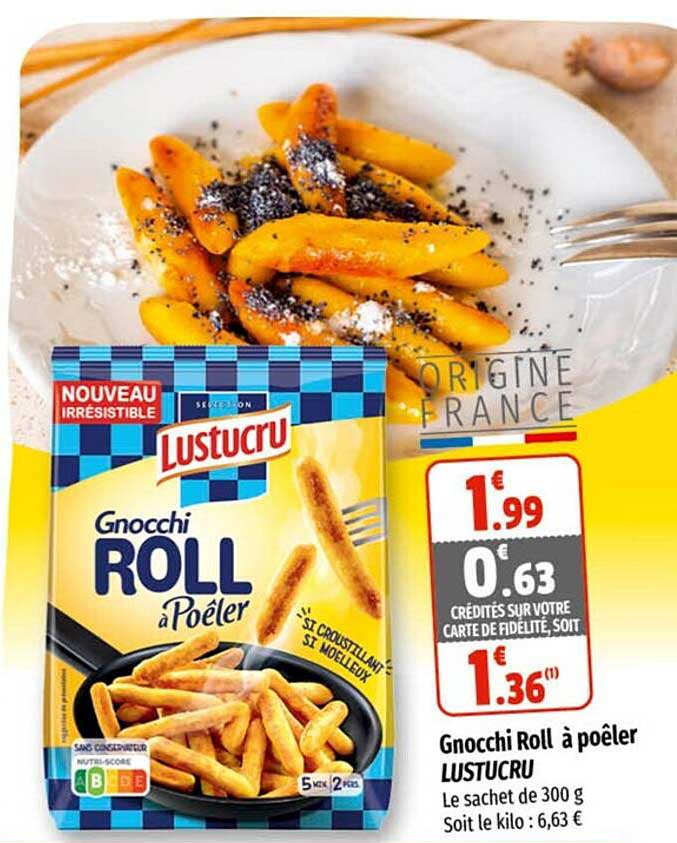 gnocchi roll à poêler lustucru