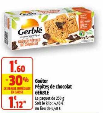 Goûter Pépites De Chocolat Gerblé