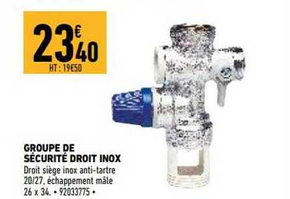 groupe de sécurité droit inox