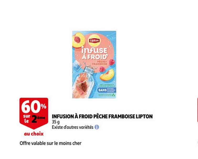 Infusion à Froid Pêche Framboise Lipton