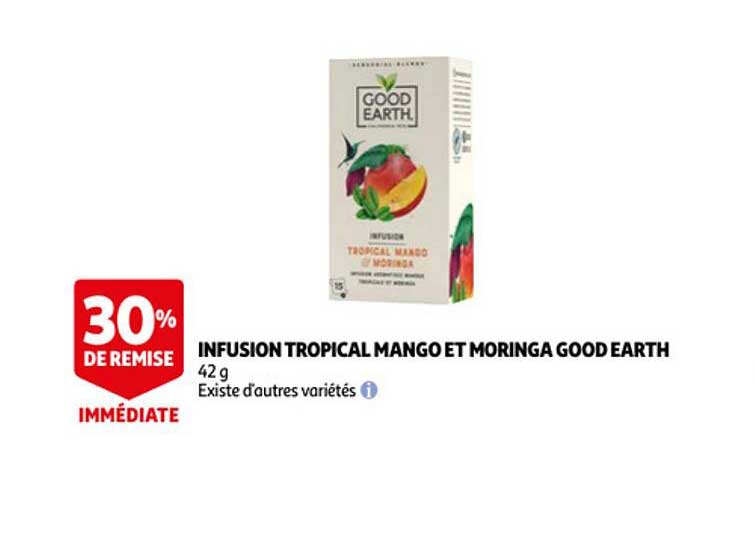 infusion tropical mango et moringa good earth