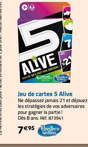 jeu de cartes 5 alive