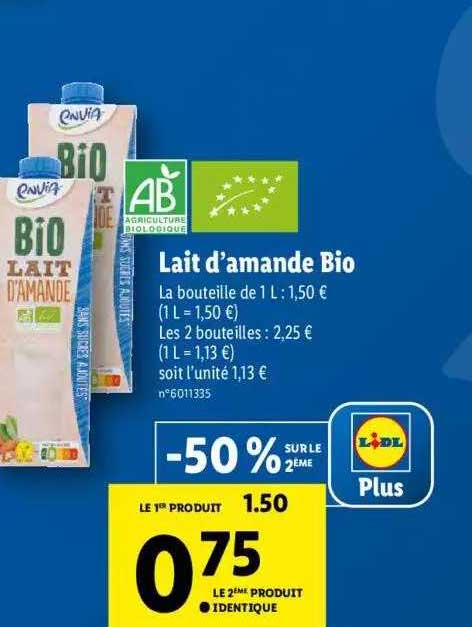 lait d'amande bio