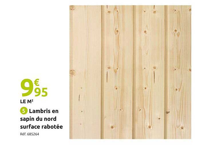 lambris en sapin du nord surface rabotée