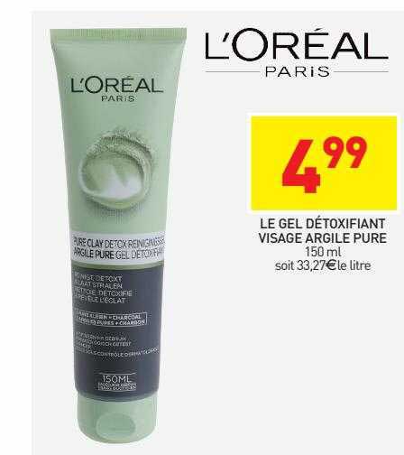 le gel détoxifiant visage argile pure