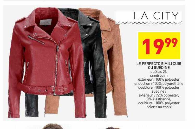 le perfecto simili cuir ou suédine