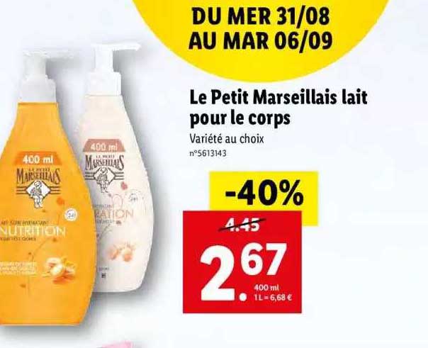 Le Petit Marseillais Lait Pour Le Corps