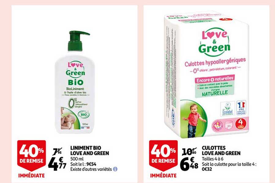 liniment bio ou culottes love and green
