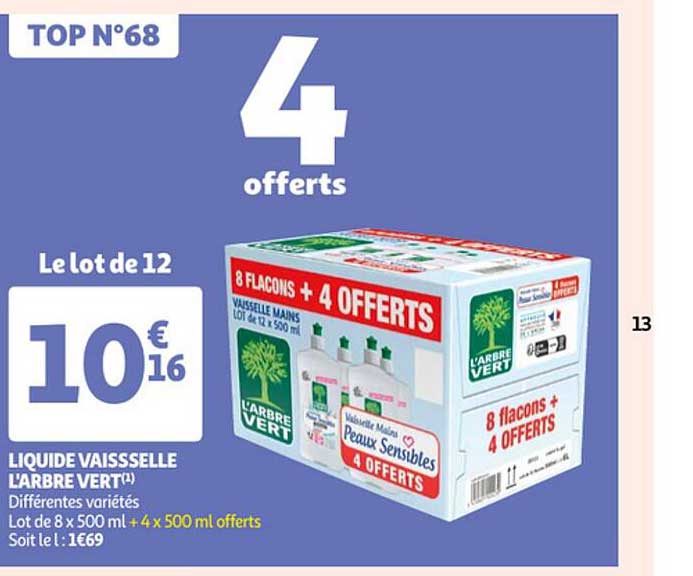 liquide vaisselle l'arbre vert