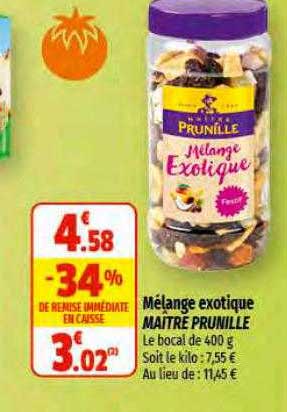 mélange exotique maître prunille