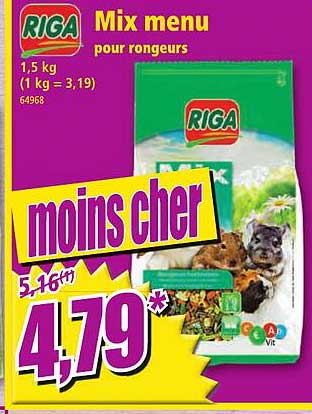 mix menu pour rongeurs riga