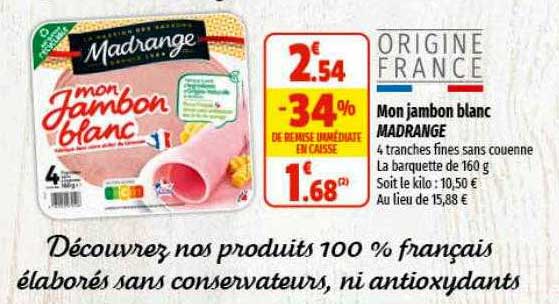 mon jambon blanc madrange