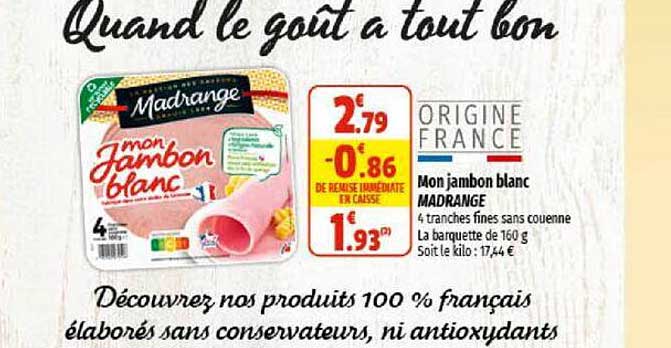 mon jambon blanc madrange