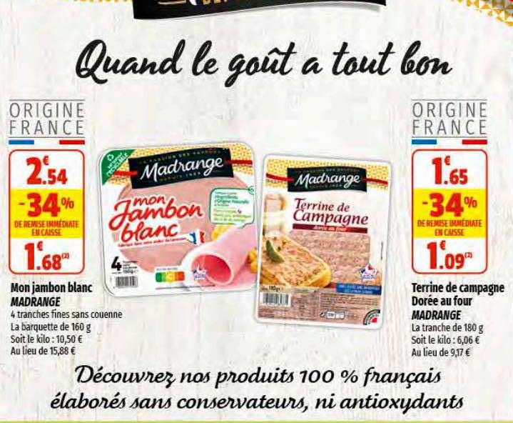 mon jambon blanc madrange ou terrine de campagne dorée au four