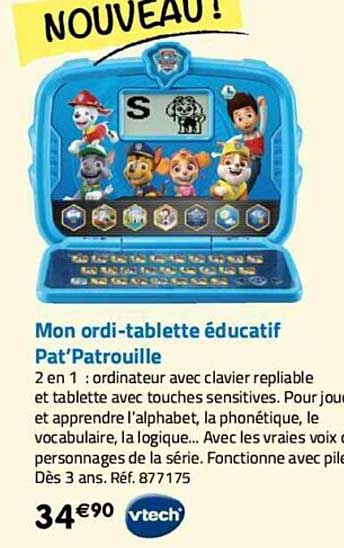 mon ordi-tablette éducatif pat'patrouille