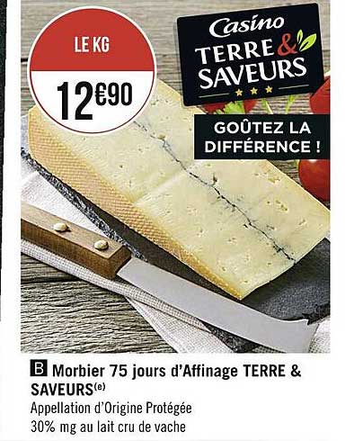morbier 75 jours d'affinage terre & saveurs