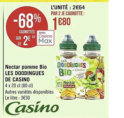 Nectar Pomme Bio Les Doudingues De Casino