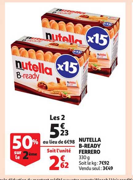 nutella b-ready ferrero
