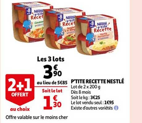 p'tite recette nestlé