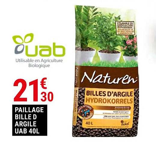 paillage bille d argile uab 40 l naturen