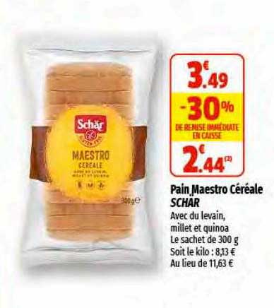 pain maestro céréales schär